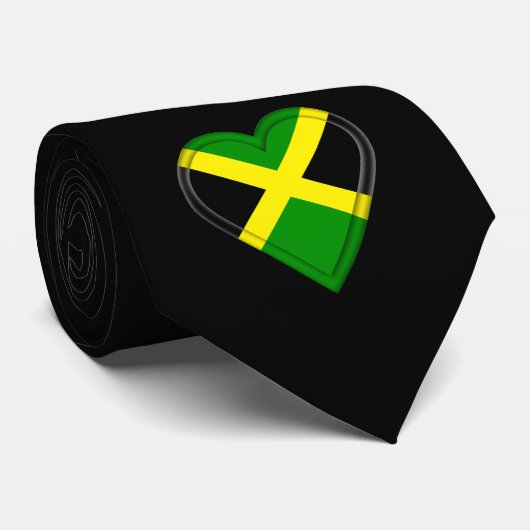 Jamaica Jamaicaanse vlag Stropdas (Opgerold)