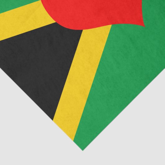 Jamaica, Jamaicaanse Vlag tissue papier / mode Har (Detail)