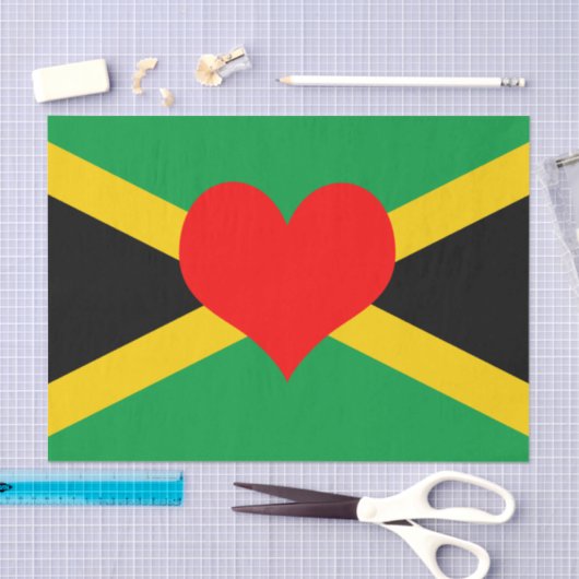 Jamaica, Jamaicaanse Vlag tissue papier / mode Har (Craft)