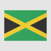Jamaica, Jamaicaanse Vlag weefsel papier / mode de (Voorkant)