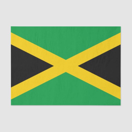 Jamaica, Jamaicaanse Vlag weefsel papier / mode de (Voorkant)