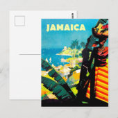 Jamaica, Jamaicaanse vrouw met fruitmand op haar k Briefkaart (Voorkant / Achterkant)