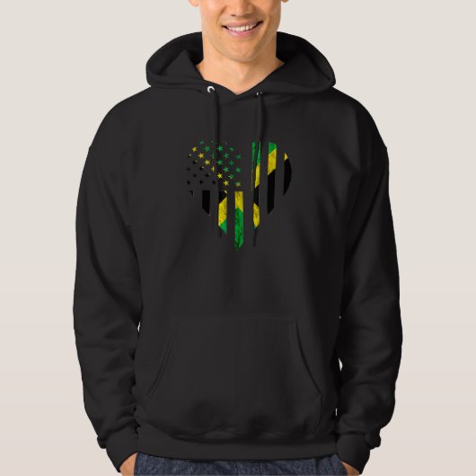 Jamaica Jamaicaanse wortels Caribische trots Ameri Hoodie (Voorkant)