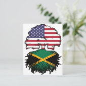 Jamaica Jamaican American USA Tree Roots Flag Briefkaart (Staand voorkant)