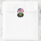 Jamaica Jamaican American USA Tree Roots Flag Ronde Sticker (Tas)
