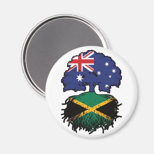 Jamaica Jamaican Australian Australia Tree Roots Magneet (Voorkant / Achterkant)