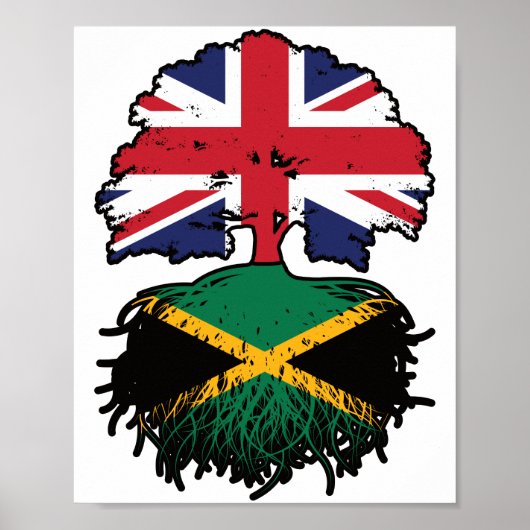 Jamaica Jamaican Brits-Brits - Bergoldvlag Poster (Voorkant)