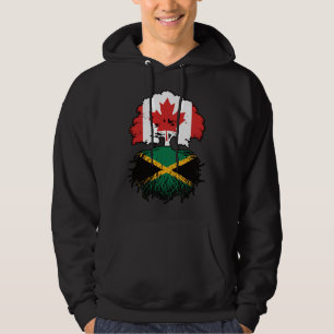 Jamaica Jamaican Canadian Canada Tree Roots Flag Hoodie
