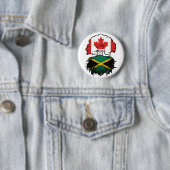Jamaica Jamaican Canadian Canada Tree Roots Flag Ronde Button 5,7 Cm (In situ)