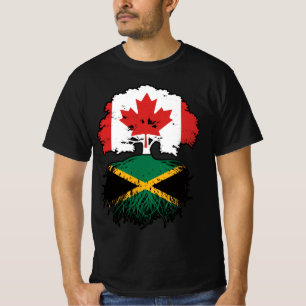 Jamaica Jamaican Canadian Canada Tree Roots Flag T-shirt