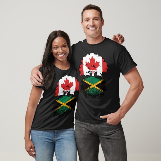 Jamaica Jamaican Canadian Canada Tree Roots Flag T-shirt (Unisex)