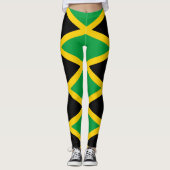 Jamaica Jamaican Flag Green Gold & Black Leggings (Voorkant)