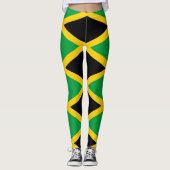 Jamaica Jamaican Flag Green Gold & Black Leggings (Voorkant)