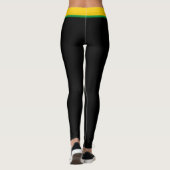 Jamaica Jamaican Flag Green Gold & Black Leggings (Achterkant)