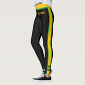 Jamaica Jamaican Flag Green Gold & Black Leggings (Links)