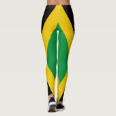Jamaica Jamaican Flag Green Gold & Black Leggings (Achterkant)