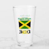 Jamaica Jamaican Flag Green Personalization Drink Glas (Voorkant)