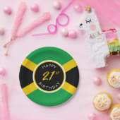Jamaica Jamaican Flag Happy Birthday Papieren Bordje (Feest)