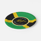 Jamaica Jamaican Flag Happy Birthday Papieren Bordje (Gekanteld)