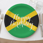 Jamaica Jamaican Flag Happy Birthday Papieren Bordje