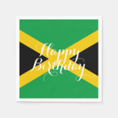 Jamaica Jamaican Flag Happy Birthday Servet (Voorkant)