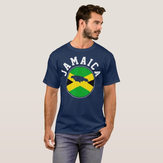 Jamaica Jamaican Flag Map Gift T-shirt (Voorkant volledig)