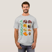 JAMAICA Jamaican Foods Caribbean Island Cuisine T-shirt (Voorkant volledig)