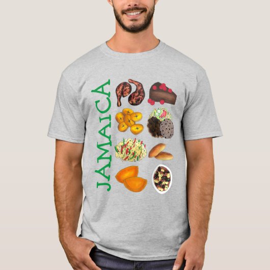JAMAICA Jamaican Foods Caribbean Island Cuisine T-shirt (Voorkant)