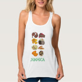 JAMAICA Jamaican Foods Caribbean Island Cuisine Tanktop (Voorkant)
