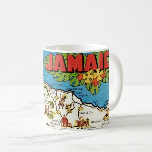  Jamaica kaart Mok (Voorkant rechts)