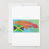 Jamaica Kaart Postzegel Stijl (Voorkant)