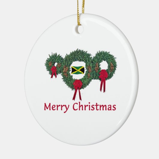 Jamaica Kerstmis 2 Keramisch Ornament (Links)