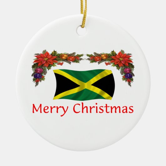 Jamaica Kerstmis Keramisch Ornament (Voorkant)