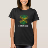 Jamaica King Safari Lion Head Carriboon Jamaican R T-shirt (Voorkant)
