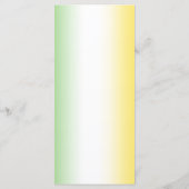 Jamaica Kleuren Ombre Jamaicaanse Bruiloft Recepti Menu (Achterkant)