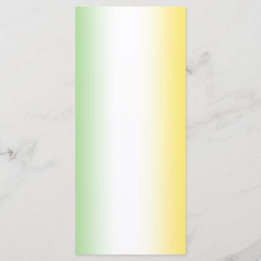 Jamaica Kleuren Ombre Jamaicaanse Bruiloft Recepti Menu (Achterkant)