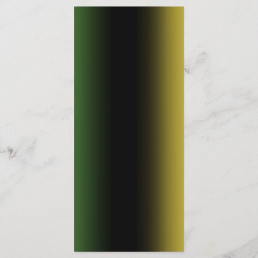 Jamaica Kleuren Ombre Jamaicaanse Bruiloft Recepti Menu (Achterkant)