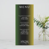 Jamaica Kleuren Ombre Jamaicaanse Bruiloft Recepti Menu (Staand voorkant)