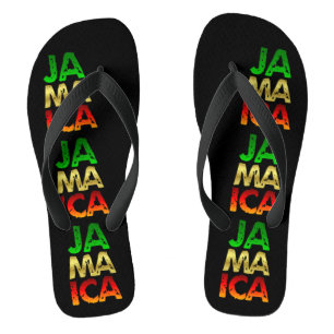 Jamaica kleurrijke typografie teenslippers