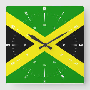Jamaica-klok Vierkante Klok