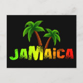 Jamaica kokosbomen kleurig briefkaart (Voorkant)