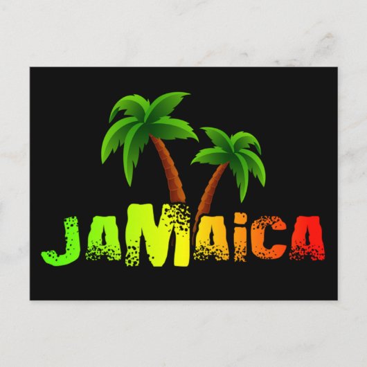 Jamaica kokosbomen kleurig briefkaart (Voorkant)