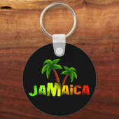 Jamaica kokosbomen kleurig sleutelhanger (Voorkant)