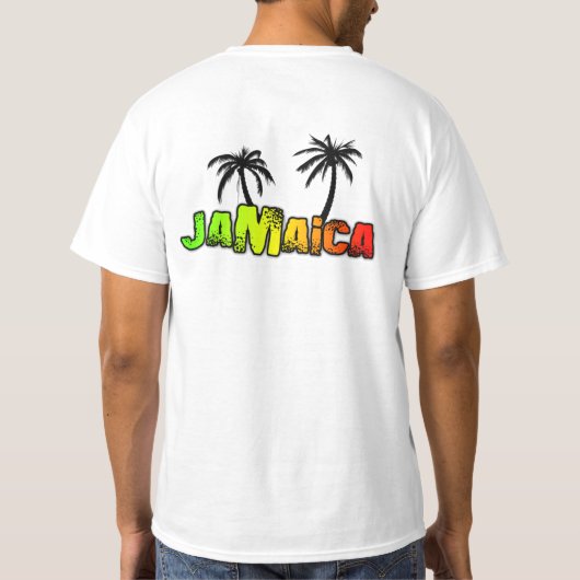 Jamaica-kokosbomen T-shirt (Achterkant)