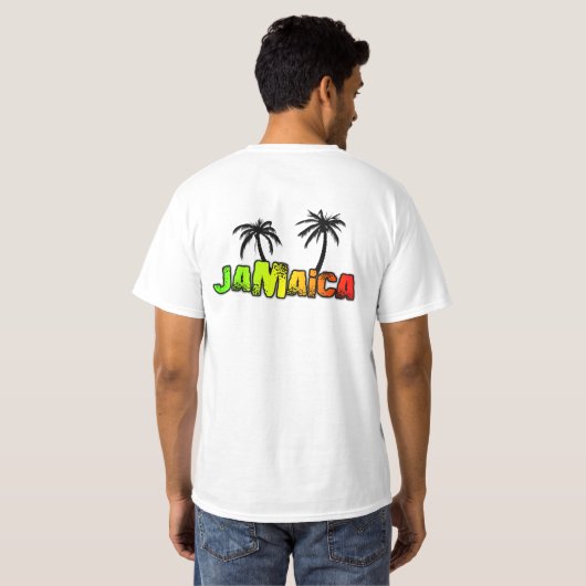 Jamaica-kokosbomen T-shirt (Achterkant volledig)