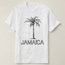 Jamaica kokosnoot zwart-wit ontwerp t-shirt