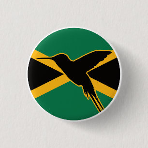 Jamaica kolibrie Jamaicaanse nationale dierenvlag Ronde Button 3,2 Cm