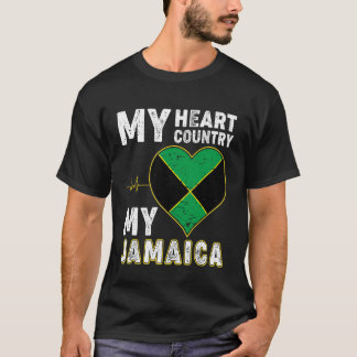 Jamaica Labour Party Jamaicaanse Vlag Hart Patriot T-shirt