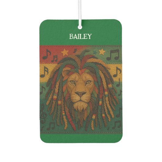 Jamaica Leeuw Gepersonaliseerde Naam Luchtverfrisser (Voorkant)