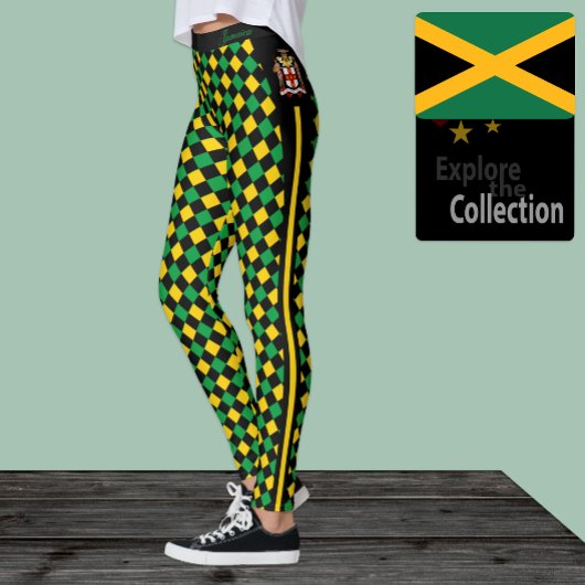 Jamaica leggings, premium mode, Jamaicaanse vlag Leggings